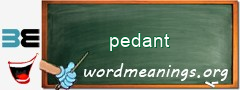 WordMeaning blackboard for pedant